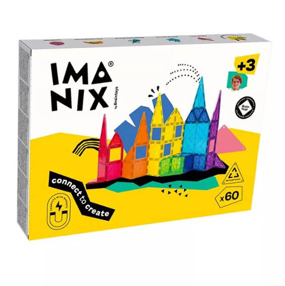 Braintoys Imanix 60 pcs – Construcción magnética creativa (3+ años · 1+ jugadores) · Braintoys