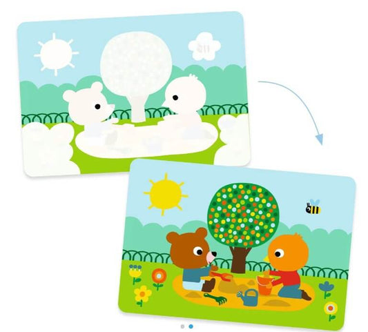 Dibujos magicos para colorear En el parque desde 18 mesess