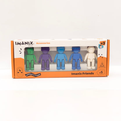 Braintoys Imanix Friends colores frios, 5 muñecos