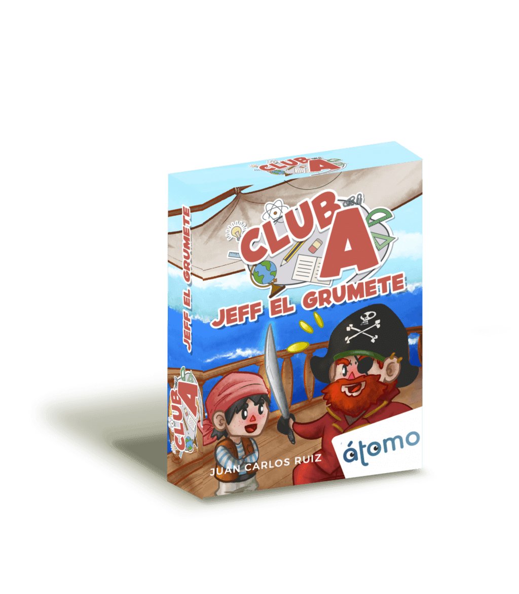 Club A, Jeff el Grumete – Problemas matemáticos en busca del tesoro · 8+ · 1-4 jugadores · Átomo