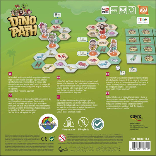 Dino Path - Juego de mesa - Cayro - Desde 4 años
