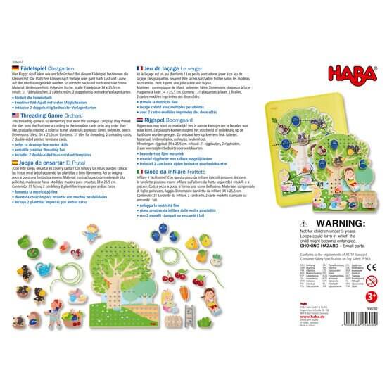 Juego de ensartar El Frutal - Juego de mesa - Haba - Desde 3 años