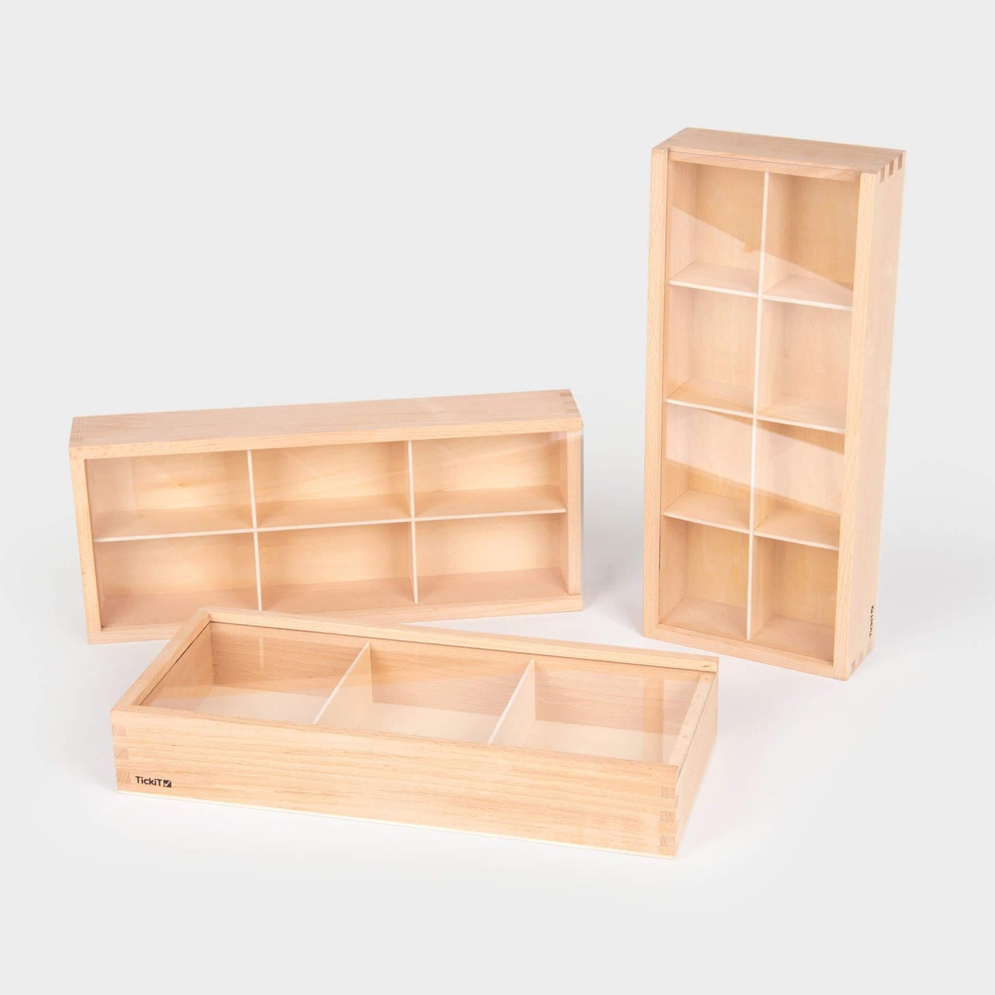 Set de 3 bandejas de madera de clasificación - Tickit - Mi Juego Bonito