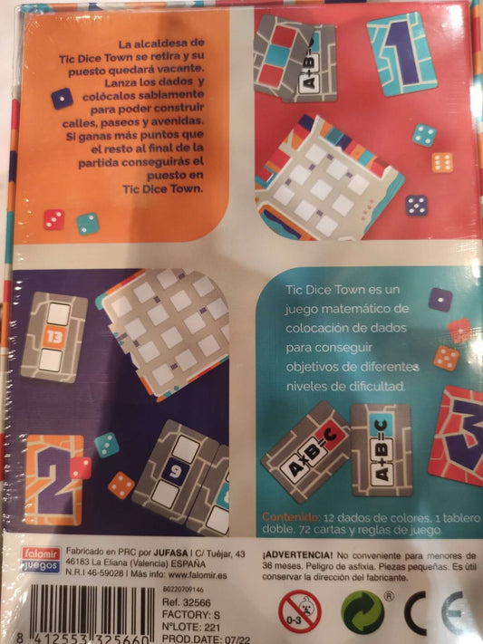 Tic Dice Town - Juego de mesa - FALOMIR - Desde 8 años