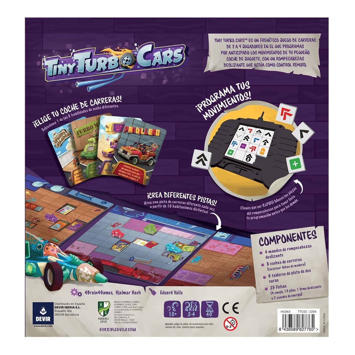 Tiny Turbo Cars - Juego de mesa desde los 10 años - Mi Juego Bonito