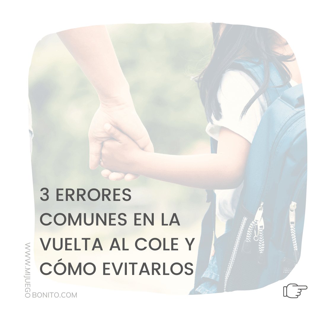 3 Errores comunes en la vuelta al cole 3 errores comunes en la vuelta al cole y cómo poder evitarlos No adaptar los horarios unos días antes de que comience el #cole. Podemos ir recuperando las rutinas poco a poco, las horas de la comida, el baño, los des