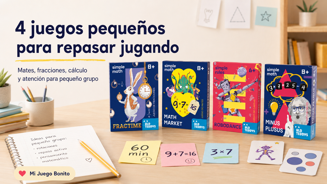 4 juegos pequeños para repasar y practicar matemáticas y atención sin darse cuenta