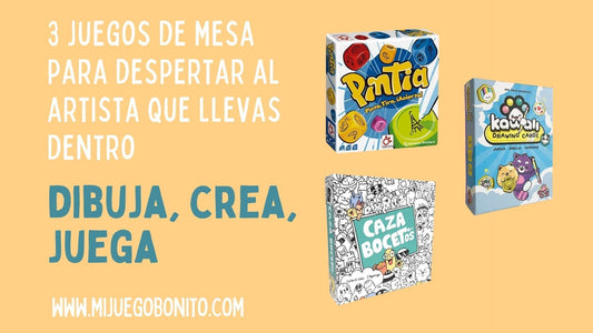 Tres juegos para despertar a la artista que llevas dentro. Dibuja, juega, crea. arte