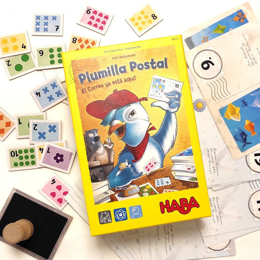 Cómo se juega a Plumilla Postal - Juego de mesa 5 años - Haba cálculo,Haba,matemáticas