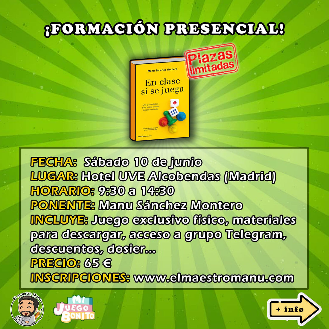 Formación con Manu Sánchez el día 10 de junio de 2023 en Álcobendas formacion