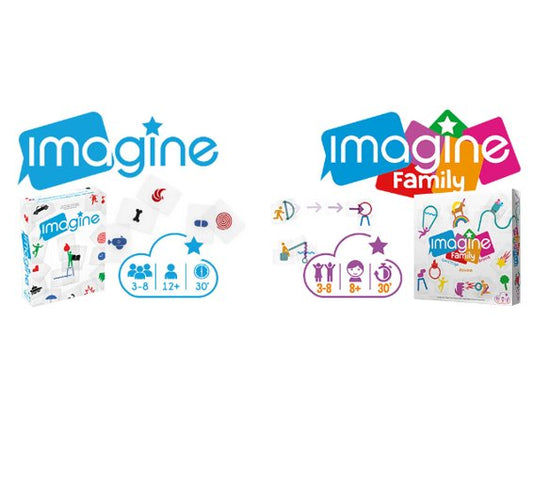 Imagine e Imagine Family dos Party Games para todos los públicos Imagine e Imagine Family Party Games Si hay un género en el increíble mundo de los juegos de mesa que es como un imán para todo tipo de personas, ese es el de los juegos party games y los ju