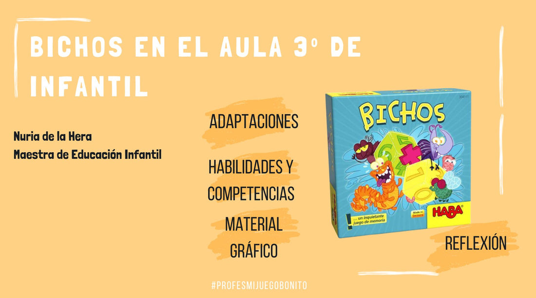 Juego de mesa Bichos en el aula de 3º de Infantil (5 años) En esta nueva entrada de la serie de #profesmijuegobonito tenemos el placer de poder compartir con vosotros el trabajo que Nuria de la Hera, maestra de niños de 5 añitos a hecho con el juego de Bi