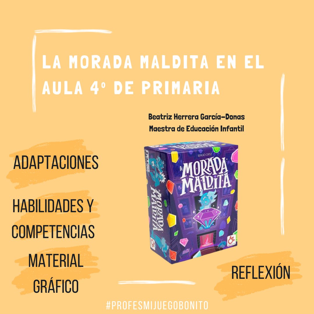 Juego de mesa La Morada Maldita en cuarto de primaria Hoy, gracias a Beatriz Herrera nos llevamos uno de los grandes éxitos de los últimos años, La Morada Maldita, al aula de cuarto de primaria. Te recomendamos que leas hasta el final y es que Beatriz ha