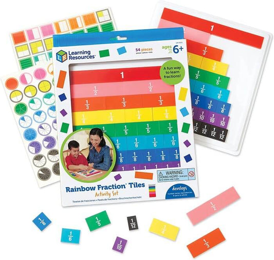 JUEGO SET FRACCIONES ARCOIRIS CON BANDEJA 10 X 32,5 X 3,3CM | Learning Resources Educational Toys