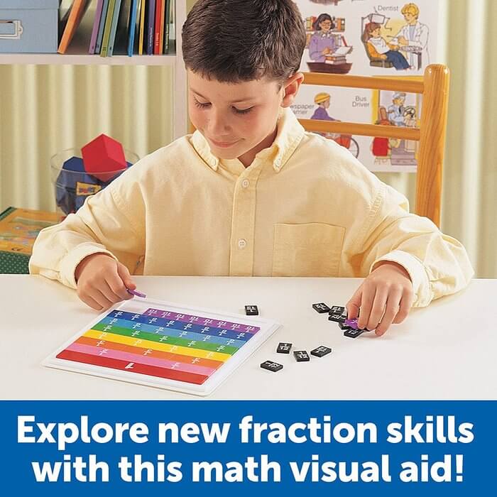 JUEGO SET FRACCIONES ARCOIRIS CON BANDEJA 10 X 32,5 X 3,3CM | Learning Resources Educational Toys