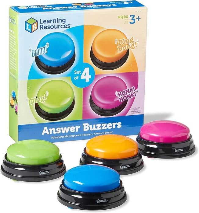 JUEGO SET 4 BOTONES DE RESPUESTA Pulsadores | Learning Resources Educational Toys