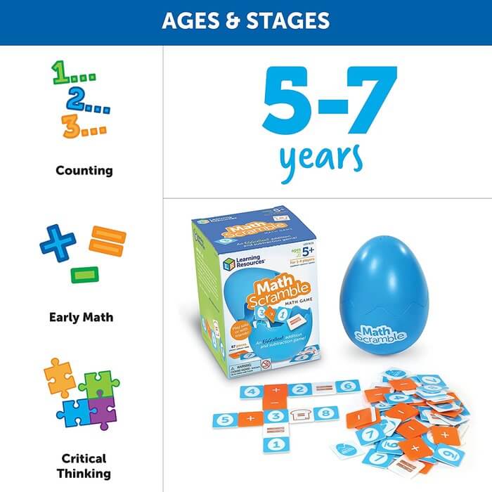 MATH SCRAMBLE Juego de mesa MATEMATICAS | Learning Resources Educational Toys