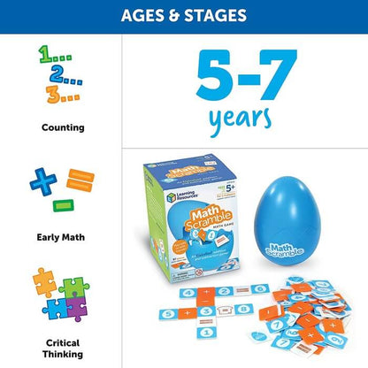 MATH SCRAMBLE Juego de mesa MATEMATICAS | Learning Resources Educational Toys