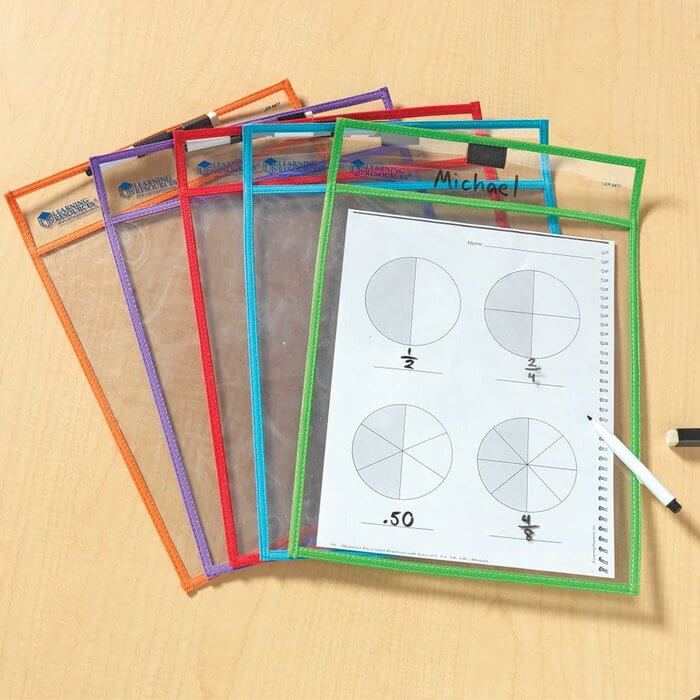 JUEGO FUNDAS TRANSPARENTES PARA ESCRIBIR Y BORRAR | Learning Resources Educational Toys