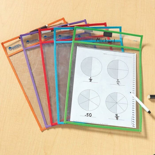 JUEGO FUNDAS TRANSPARENTES PARA ESCRIBIR Y BORRAR | Learning Resources Educational Toys