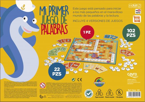 MI PRIMER JUEGO DE PALABRAS - Juego de mesa +4 años - 2 a 4 jugadores