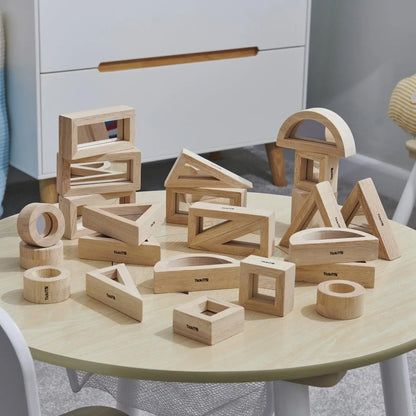 24 Bloques sensoriales de madera con espejo Tickit