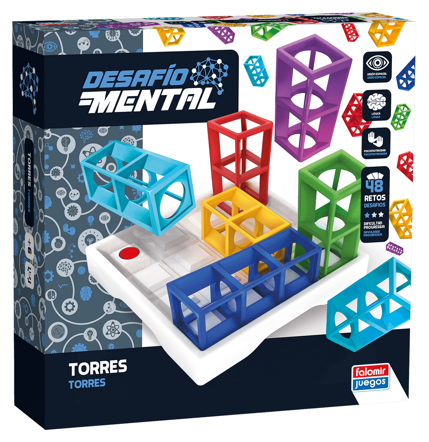 Torres - Desafío Mental - Juego de mesa - FALOMIR - Desde 8 años Board Games