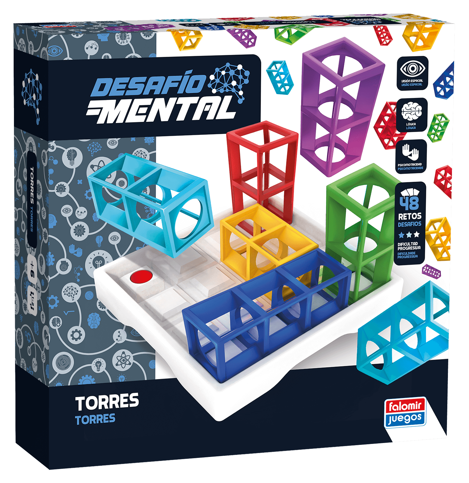 Torres - Desafío Mental - Juego de mesa - FALOMIR - Desde 8 años Board Games