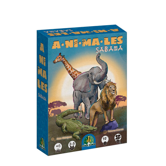 Animales (A-ni-ma-les) Sabana - Juego de mesa - CLASS GAMES - Desde 6 años - 2 a 5 jugadores
