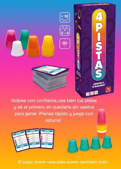 4 pistas - Juego de mesa - Ludilo - 10+ Años