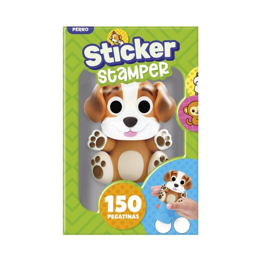 STICKER STAMPER - PERRO CON 150 PEGATINAS