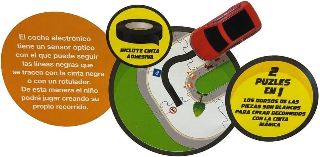 Puzzle XXL Carreteras Con Coche con sensor desde los 3 años