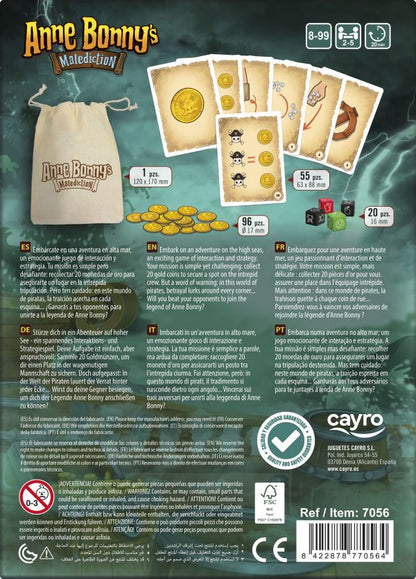 ANNE BONNY’S MALEDICTION - Juego de mesa - Cayro - Desde 8 años - De 2 a 5 jugadores