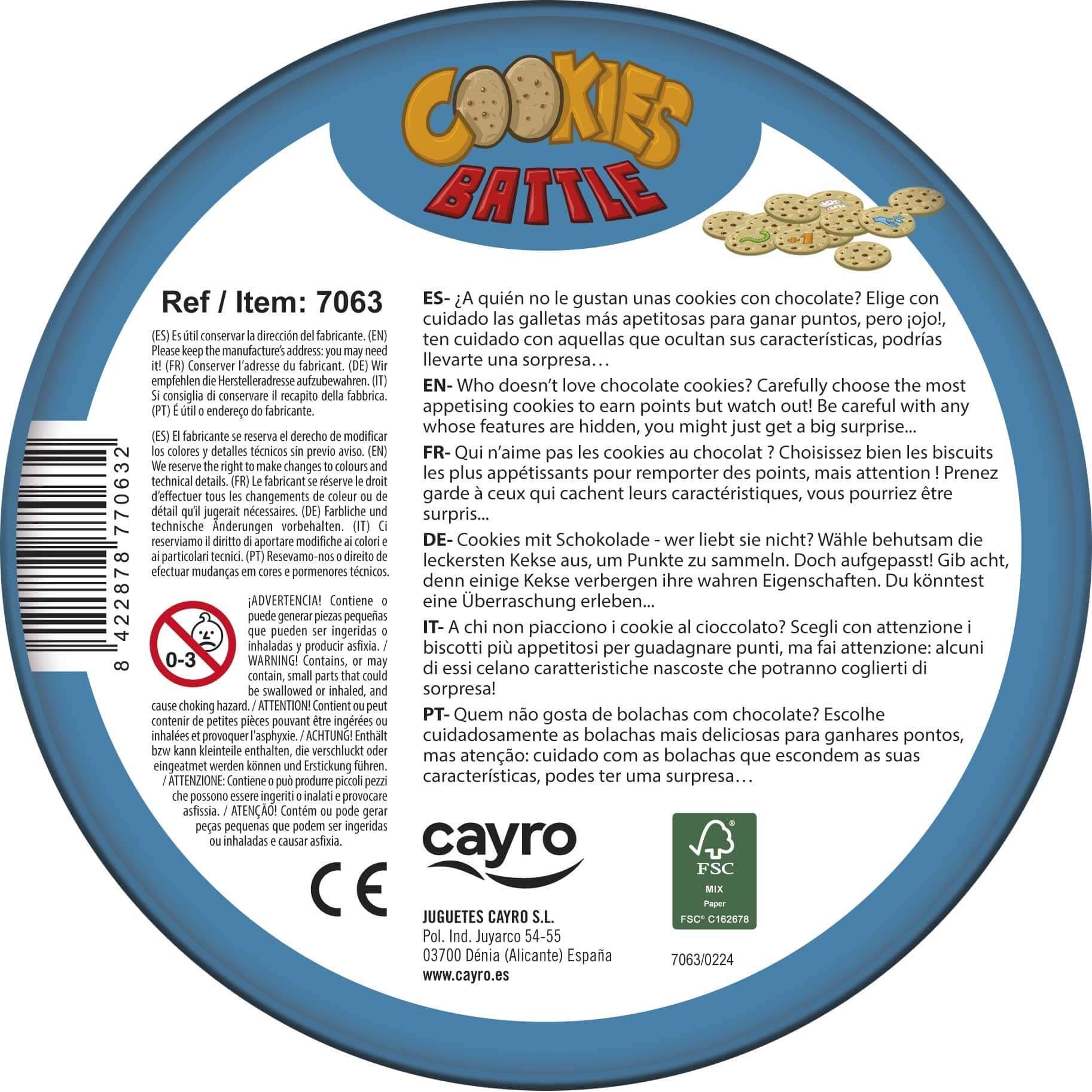 Cookies Battle - Juego de mesa - Cayro - Desde los 6 años Board Games