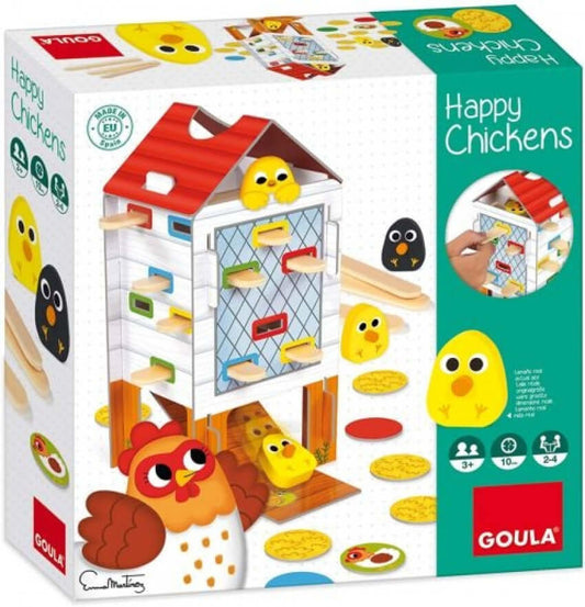 Happy Chickens | Juego de habilidad y destreza | 3 años | 2 a 4 jugadores | Goula