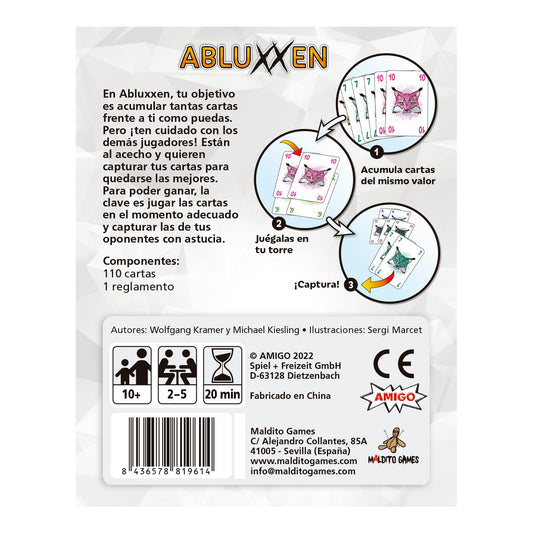 Abluxxen - Juego de cartas familiar rápido y divertido +10 años - De 2 a 5 jugadores