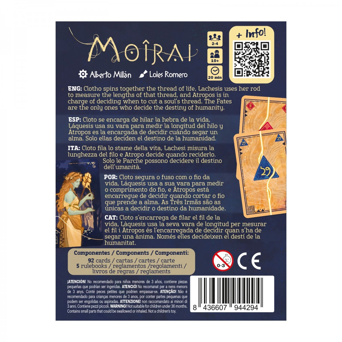 Moirai - Juego de mesa - Devir - Desde 10 años - 2 a 4 jugadores
