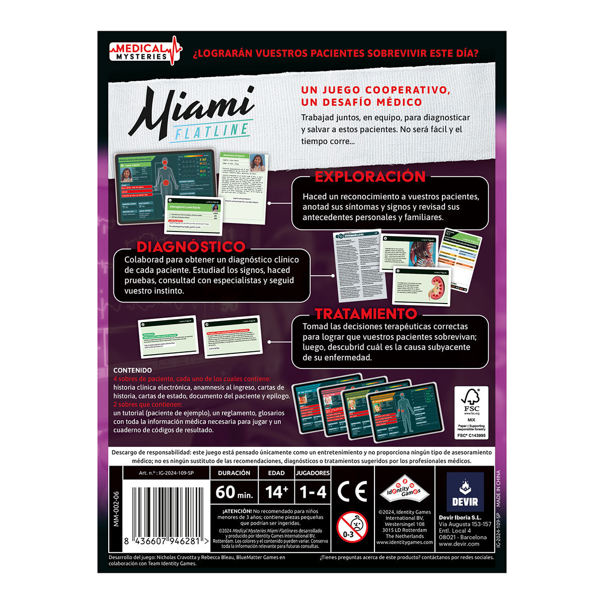 Medical Mysteries Miami - Juego de mesa - Devir - Desde 14 años - 1 a 4 jugadores