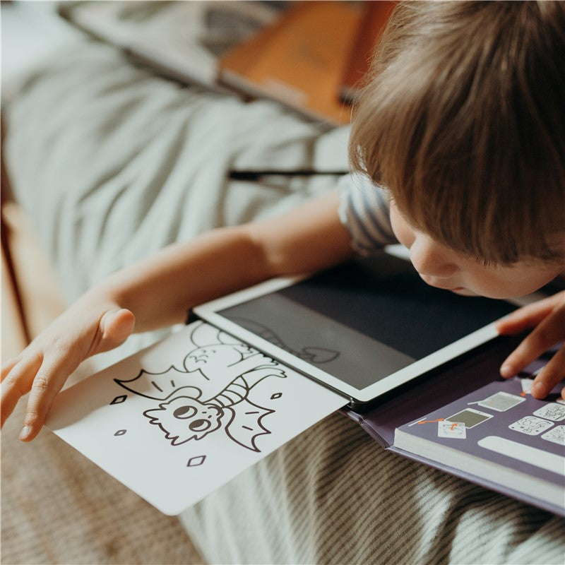 KIDYDRAW - MINI- Animales  - Pizarra Portatil LCD para dibujar y calcar