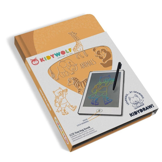 KIDYDRAW - MINI- Animales  - Pizarra Portatil LCD para dibujar y calcar