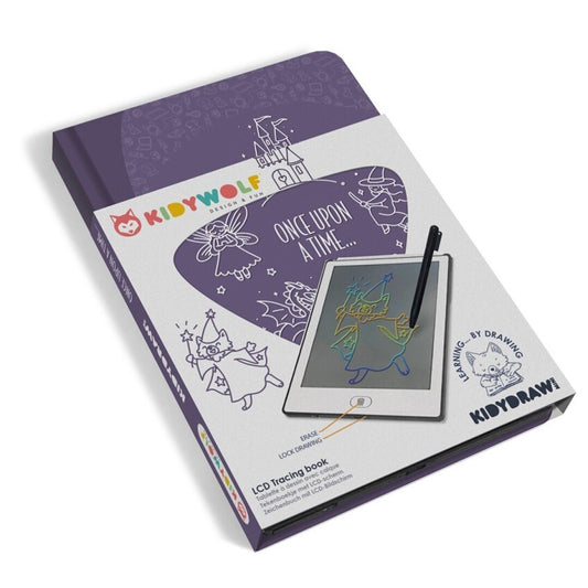 KIDYDRAW - MINI- Érase una vez  - Pizarra Portatil LCD para dibujar y calcar