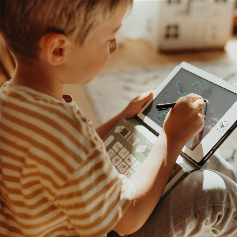 KIDYDRAW - MINI- Viajes  - Pizarra Portatil LCD para dibujar y calcar