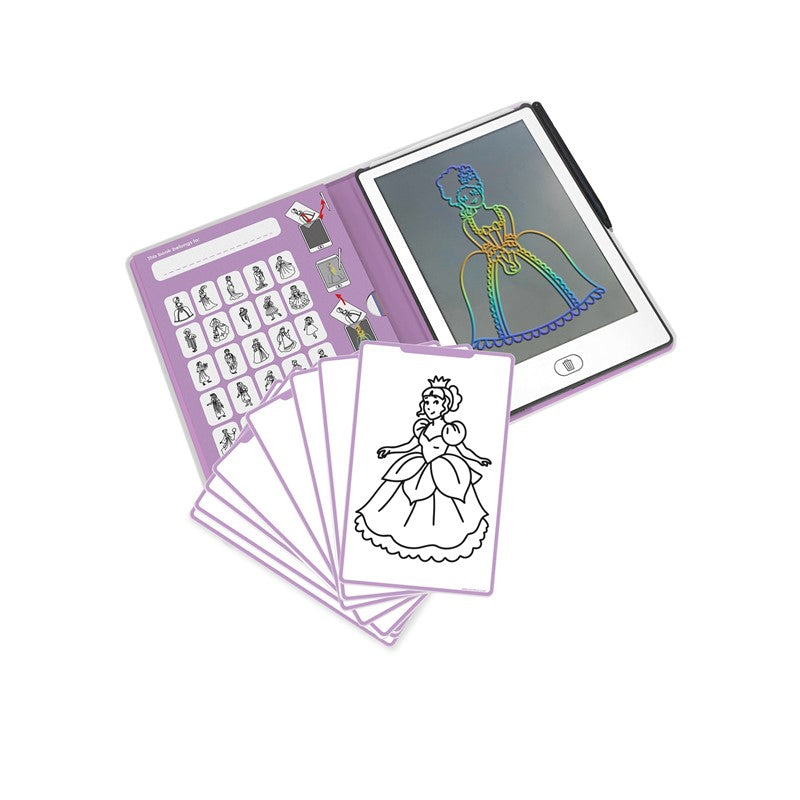 KIDYDRAW - Princesas  - Pizarra Portatil LCD para dibujar y calcar