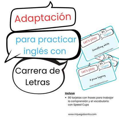 Carrera de letras + Adaptación para jugar en inglés