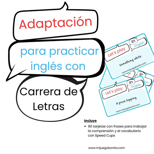 Adaptación para practicar comprensión y vocabulario en Inglés con Carrera de Letras | Mi Juego Bonito