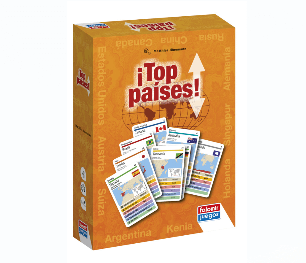 Top Paises - Juego de mesa - FALOMIR - Desde 8 años Board Games