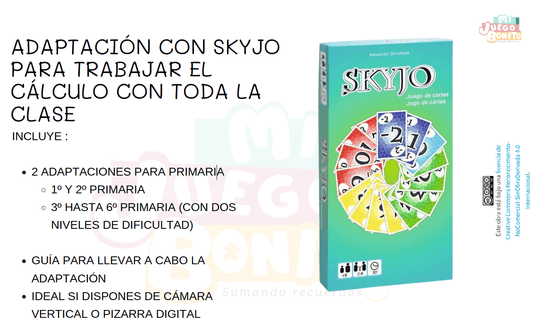 Adaptación Skyjo desarrollo cálculo de 1º a 6º primaria | Mi Juego Bonito