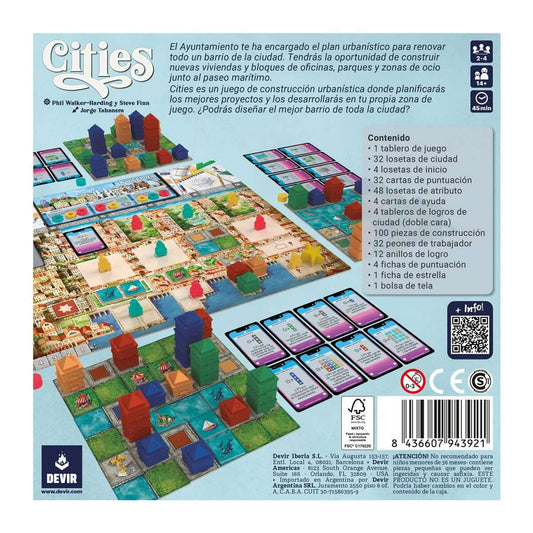Cities - Juego de mesa - Devir - Desde 10 años Board Games
