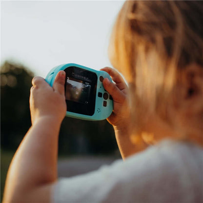 Cámara Digital Infantil KIDYCAM Cyan – Para niños de 3 a 8 años – Fomenta su creatividad y atención