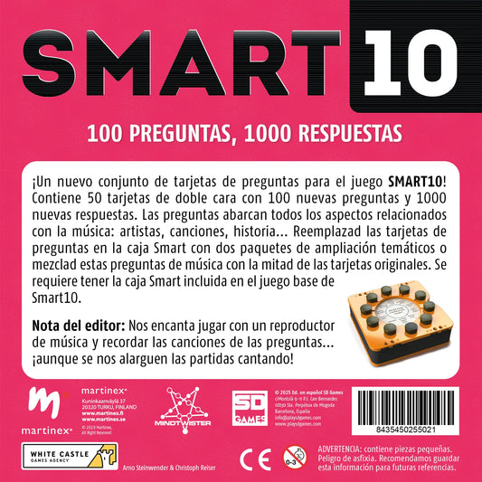 Smart 10 Música Ampliación - Juego de mesa - SD GAMES - Desde 9 o más años